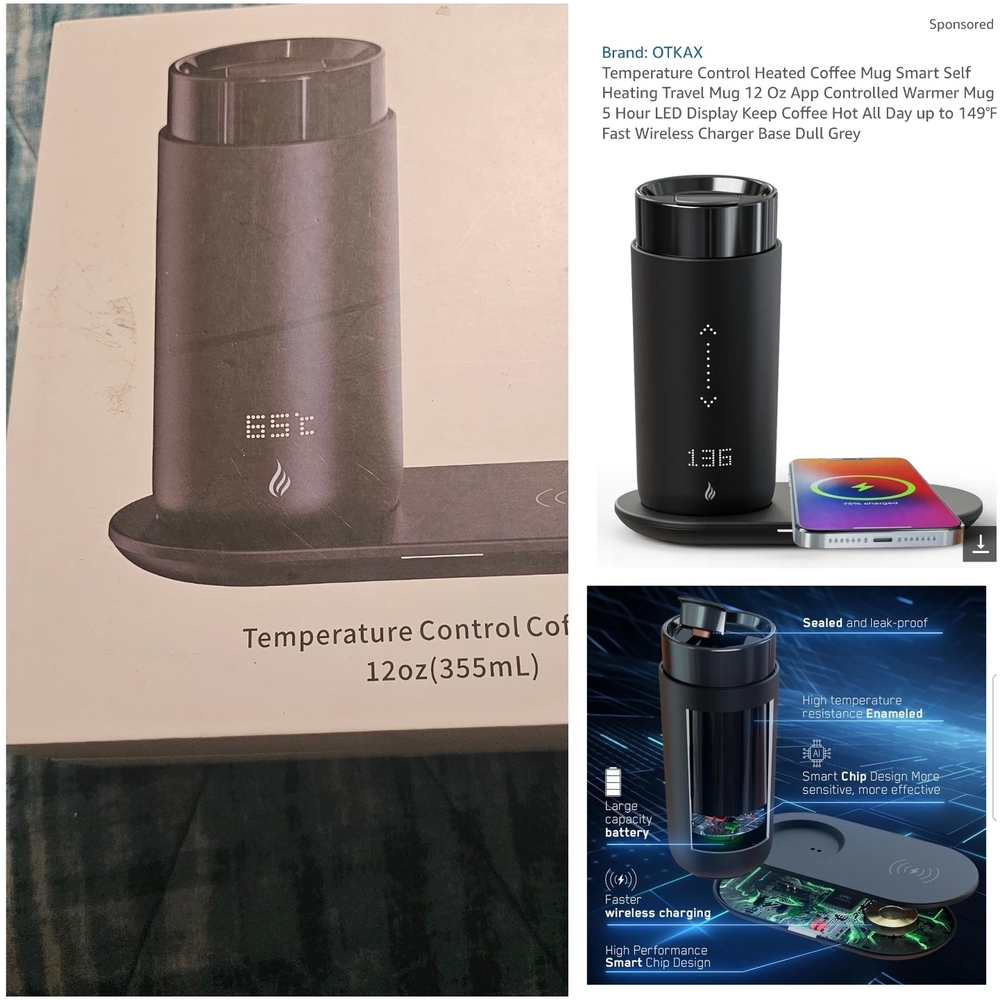 OTKAX Temperature Control Heated Mug